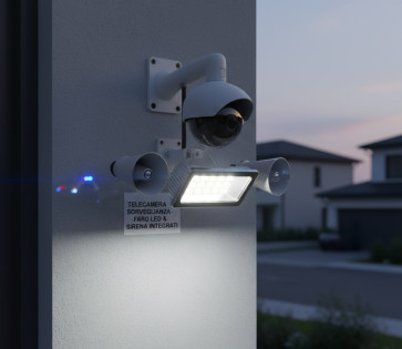 Telecamera con Faro LED e Sirena Integrati per Sorveglianza