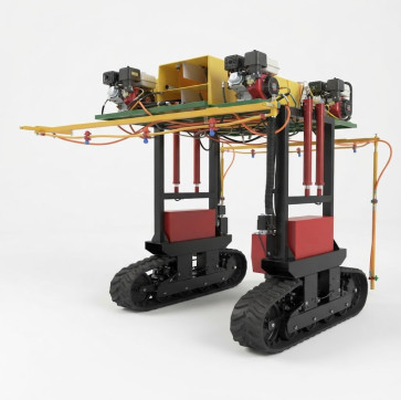 Robot Mobile Autonomo AGV/AMR per Agricoltura con Sistema di Sollevamento e Pulizia