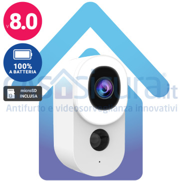 Telecamera IP A BATTERIA 100% ***SENZA FILI*** Full HD, audio, visione notturna e molto altro