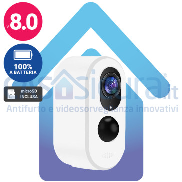 Telecamera IP A BATTERIA 100% ***SENZA FILI*** Full HD, audio, visione notturna e molto altro
