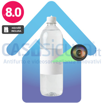 Bottiglia Spia con Telecamera WiFi Nascosta – 100% a Batteria | Full HD 1080p | App Gratuita | Visione Notturna | Interno ed Esterno + Router 4G (opzionale)