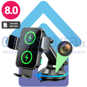 Caricabatteria Auto Spia con Telecamera WiFi Nascosta – Invisibile | Full HD 1080p | App Gratuita | Visione Notturna | Monitoring Auto e Ambienti + Router 4G (opzionale)