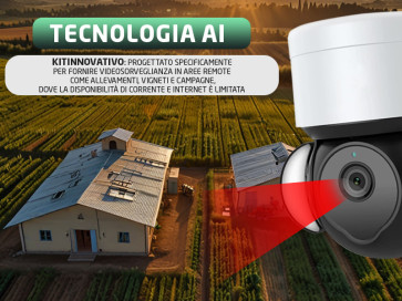 Videosorveglianza aziende agricole, allevamenti, stalle, vigneti e molto altro -100% senza fili 