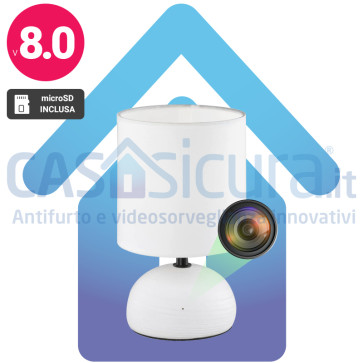 LAMPADA-COMODINO-SPY – Lampada da Comodino con Microcamera Nascosta WiFi Full HD 1080p | 100% a Batteria o Alimentata da Rete | Visione Notturna | App Remota | Audio Bidirezionale | Telecamera Spia da Camera | Prodotto Personalizzato