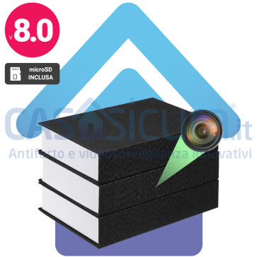 LIBRO-SPY – Libro con Microcamera WiFi Nascosta Full HD | Telecamera Spia da Libreria e Scrivania | 100% a Batteria Lunga Autonomia | Visione Notturna | App Remota | Prodotto Personalizzato