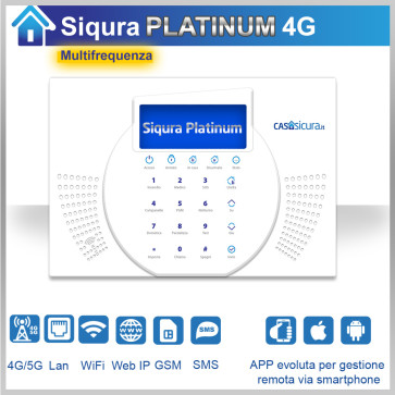 Siqura Platinum 4G (GSM Voce + SMS + APP + LAN + Wifi + 4G/5G dati) - Multi Frequenza