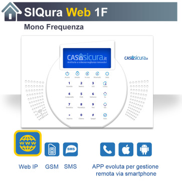 Centralina Siqura Web, centrale Mono Frequenza, Internet + SIM