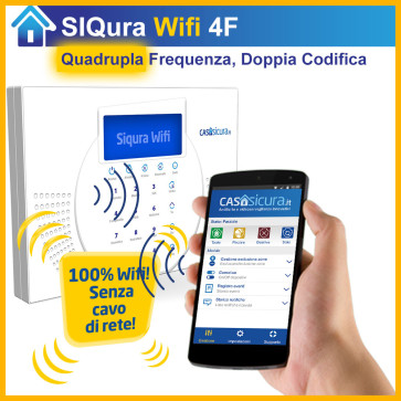  Centralina Siqura Wifi (senza cavo di rete), centrale QUADRUPLA Frequenza, Internet e tecnologia JX integrata (senza SIM)