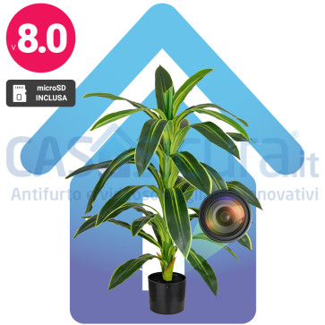 PIANTA-SPY – Pianta Artificiale con Microcamera WiFi Nascosta Full HD | Telecamera Spia da Interno | 100% a Batteria | Visione Notturna | App Remota | Prodotto Personalizzato
