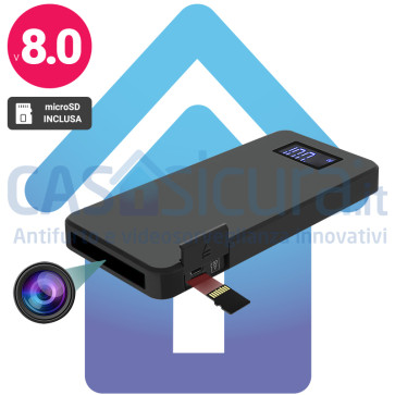 SPY-BANK: Mini Telecamera portatile Powerbank 4K
