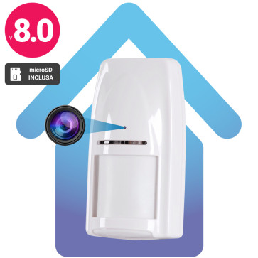 Telecamera spia PIR in finto sensore di movimento - Gestibile da remoto Wi-fi con app gratuita