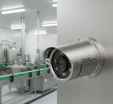 Telecamera IP69K in Acciaio Inox per Industria Alimentare