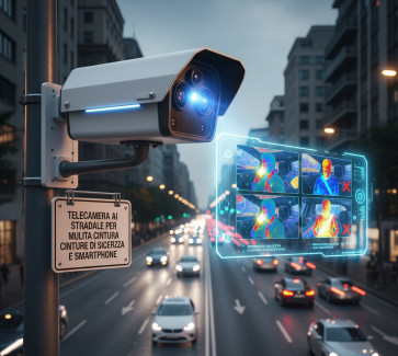 Telecamera per Multa Cinture di Sicurezza e Smartphone AI Stradale 