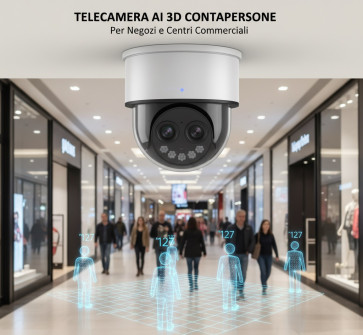 Telecamera AI 3D Contapersone per Negozi e Centri Commerciali
