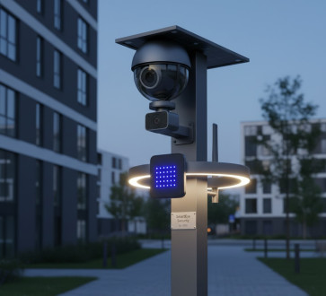 Lampione con Telecamera e di Sorveglianza Intelligente 