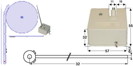 Kit Argano Q=8 Per Manovra Ad Asta Tapparelle | Portata 35 Kg, Rapporto 1:7, Con Inserti E Piastra Di Fissaggio