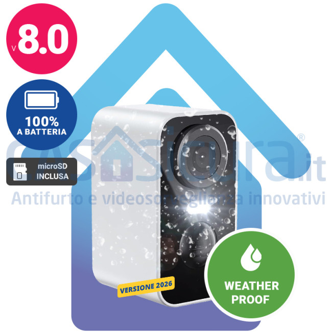 Telecamere Sicurezza Esterno Wireless 2K, Batteria Ricaricabile, Visione Notturna A Colori, Rilevamento AI (Pacco Da 2)