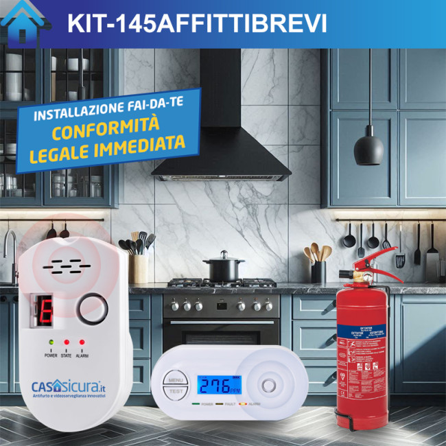 Détecteur De Fumée Et CO2 Haute Sécurité - 85 DB - 220V - Blanc - Neuf - Fabriqué En Italie