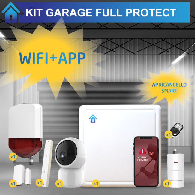 Sistema smart avanzato per garage: nebbiogeno, videosorveglianza, allarme  perimetrale ed interno, gestibile da app