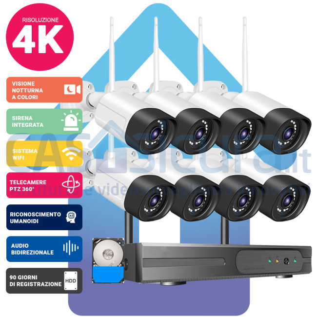 Kit Videosorveglianza ZOSI 4 Telecamere 1080p Con DVR 8CH E 1TB - Visione Notturna 80ft E Rilevamento Movimento - Foto 2