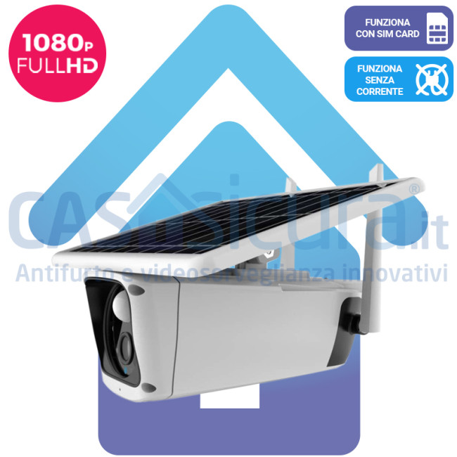 Telecamera IP 4G senza fili da esterno con pannello solare ...