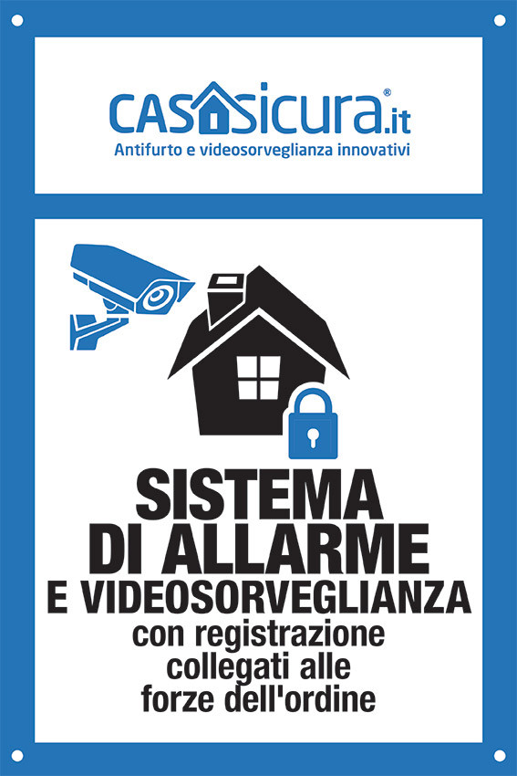 Cartello Allarme Antifurto Giallo 30x20 Cm - Achtung/Vorsicht Alarmgesichert, In Plastica Resistente UV, Per Esterno E Interno