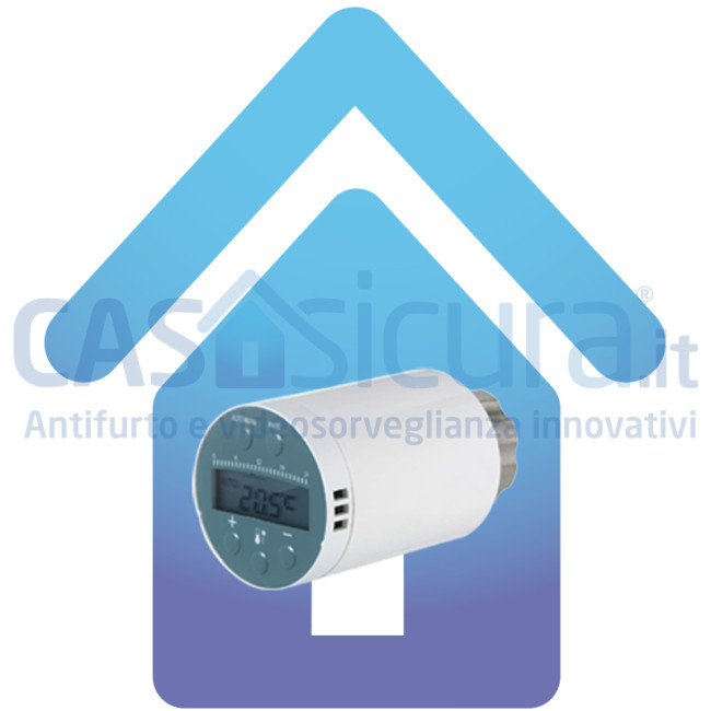 KIT Valvole termostatiche smart, display LCD, UNIVERSALE, app e comando  vocale, risparmio energetico