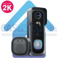 Videocitofono smart, FULL HD, audio bidirezionale, APP + Monitor Touch a batteria (opzionale)