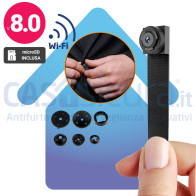 BOTTONE-SPY: Microsistema di videosorveglianza invisibile - Microcamera bottone spia wi-fi opz (gestibile da app)