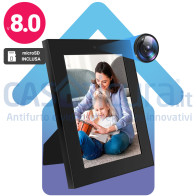 Cornice digitale con telecamera nascosta – Rilevamento movimento e registrazione video - Funzionamento a batteria senza cavi | CORNICE-SPY