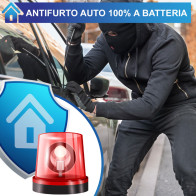 Antifurto auto 100% a batteria. Potente sirena con GSM integrato. Installazione fai da te + GPS (senza abbonamento) opz.