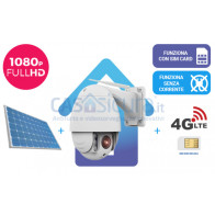 KIT: Telecamera da esterno 360° con zoom ottico e visione notturna + router 4G + alimentazione solare, tutto senza fili