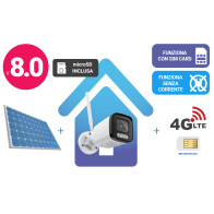 KIT: Telecamera da esterno + router 4G + alimentazione solare, tutto senza fili