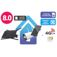 KIT: Telecamera da esterno + router 4G + alimentazione solare, tutto senza fili