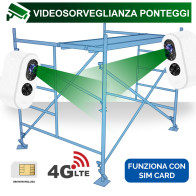 Videosorveglianza ponteggi con telecamere a batteria e connessione 4G