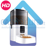 Dispenser / Mangiatoia / Ciotola smart per cani e gatti, gestibile da remoto con TELECAMERA ad alta risoluzione ed audio bidirezionale