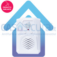 Sensore movimento volumetrico PIR con riproduzione allarme sonoro, MP3, musica, messaggio registrato - Senza dover acquistare una centrale di allarme