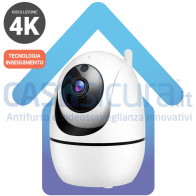 Telecamera IP wifi pan/tilt 360° motorizzata 4K ULTRA HD 8.0 con tecnologia "inseguimento" ed intelligenza artificiale