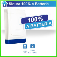 Centrale di allarme con sirena integrata dotata di lampeggiante da interno/esterno 100% senza fili a batteria, senza alimentazione elettrica, espandibile