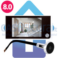 SPIO-SPY-MONITOR: Il guardiano invisibile della tua sicurezza - 100% batteria - Monitor incluso - Visione grandangolare 120°