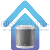 Altoparlante smart speaker intelligente con comando vocale ed assistente vocale, gestione allarme e domotica