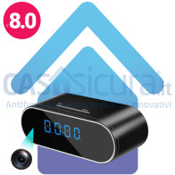 Telecamera orologio spia - Senza filo, Invisibile, 4K FULL HD 1080p a batteria con INFRAROSSO INVISIBILE visione notturna ed audio