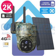 TRAP-MOVE4G: Sorveglianza 2K Ultra HD con visione panoramica a 360° - Rilevamento intelligente e alimentazione batteria + solare - Visione da remoto - No-Glow infrarossi invisibili + GPS (opz.)