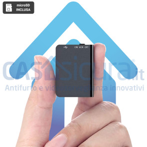AUDIO-SPY – Registratore vocale tascabile con attivazione vocale - Lunga autonomia con aggancio magnetico