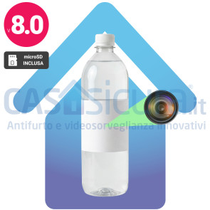 Bottiglia Spia con Telecamera WiFi Nascosta – 100% a Batteria | Full HD 1080p | App Gratuita | Visione Notturna | Interno ed Esterno + Router 4G (opzionale)