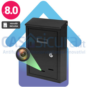 Cassetta delle Lettere Spia con Telecamera WiFi Nascosta – 100% a Batteria | Full HD 1080p | App Gratuita | Visione Notturna | Per Esterno sotto le Intemperie + Router 4G (opzionale)