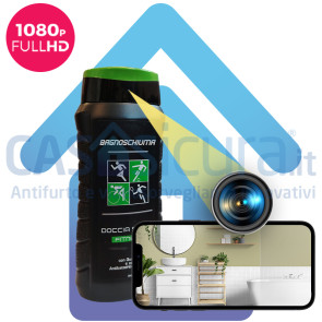 Microcamera spia wI-fi per bagno 100% a batteria. Autonomia sino a 6 mesi - APP - Visione notturna - FULL HD 1080p + Router 4G (opzionale)