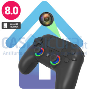 JOYSTICK-SPY – Controller Videogiochi con Microcamera WiFi Nascosta Full HD | Telecamera Spia da Salotto e Cameretta | 100% a Batteria | Visione Notturna | App Remota | Prodotto Personalizzato