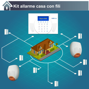 kit allarme casa con fili 