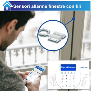 Sensori allarme finestre con fili 